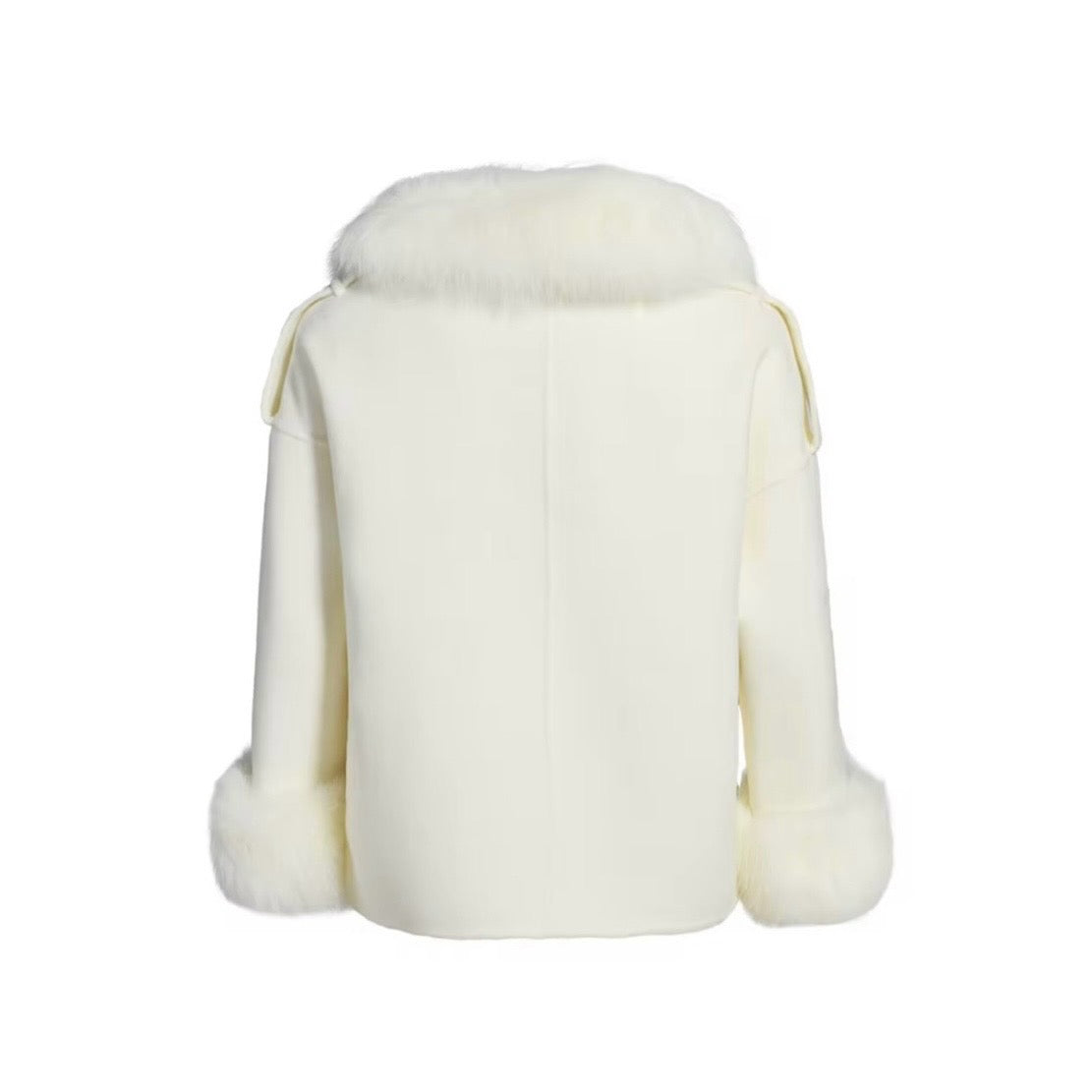 Short Coat with Pockets - Cream Fox